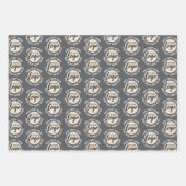 Feuille De Papier Cadeau Ajoutez Votre Logo Entreprise avec Texte Autour du (Devant 3)