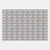 Feuille De Papier Cadeau Ajoutez Votre Logo Entreprise avec Texte Autour du (Devant)