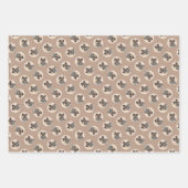 Feuille De Papier Cadeau Akita American Japanese Inu Sable Peinture Chien A (Devant 2)