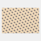 Feuille De Papier Cadeau Akita American Japanese Inu Sable Peinture Chien A (Devant)