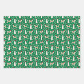 Feuille De Papier Cadeau Akita Chien Noël (Devant 3)