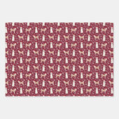 Feuille De Papier Cadeau Akita Chien Noël (Devant 2)