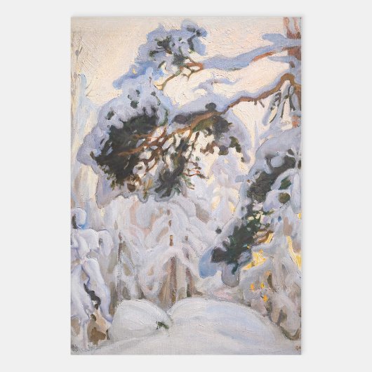 Feuille De Papier Cadeau Akseli Gallen-Kallela - Forêt en hiver