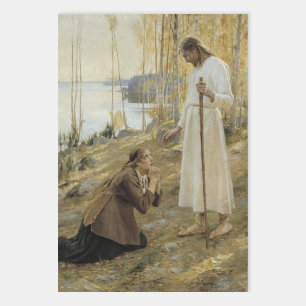 Feuille De Papier Cadeau Albert Edelfeue - Christ et Mary Magdalene