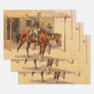 Feuille De Papier Cadeau « Alert » Art occidental par Herman W Hansen