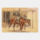 Feuille De Papier Cadeau "Alerte" Western Art par Herman W Hansen (Devant 3)