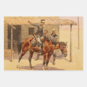 Feuille De Papier Cadeau "Alerte" Western Art par Herman W Hansen (Devant)