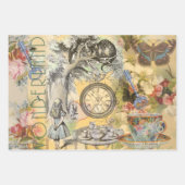 Feuille De Papier Cadeau Alice à Wonderland Cheshire Cat Characters (Devant 2)