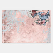 Feuille De Papier Cadeau Alice au pays des merveilles avec Duchess Pink (Devant 3)