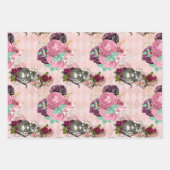 Feuille De Papier Cadeau Alice au pays des merveilles Cheshire Chat rose (Devant 2)