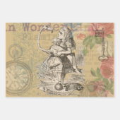 Feuille De Papier Cadeau Alice au pays des merveilles Illustrations classiq (Devant 3)