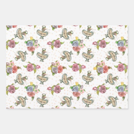 Feuille De Papier Cadeau Alice au pays des merveilles Motif (Devant)