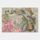 Feuille De Papier Cadeau Alice Cheshire Chat Wonderland Tree Garden (Devant 2)