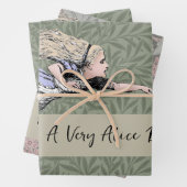 Feuille De Papier Cadeau Alice volante au pays des merveilles (En situation)