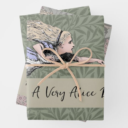 Feuille De Papier Cadeau Alice volante au pays des merveilles (En situation)