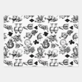 Feuille De Papier Cadeau Alice White Rabbit Wonderland Classic (Devant)