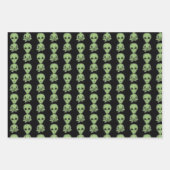 Feuille De Papier Cadeau Alien Grey Extra Terrestrial UFO UFOlogy (Devant)