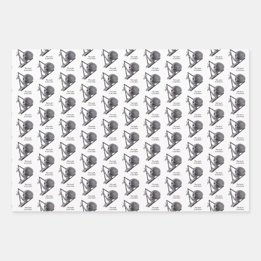 Feuille De Papier Cadeau Alien gris, la vérité est là (Devant 3)