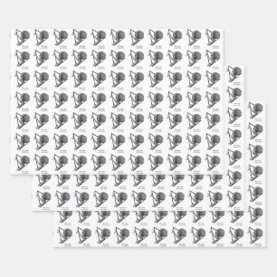 Feuille De Papier Cadeau Alien gris, la vérité est là