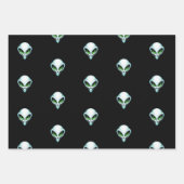 Feuille De Papier Cadeau Alien UFO Abduction espace fête d'anniversaire (Devant)