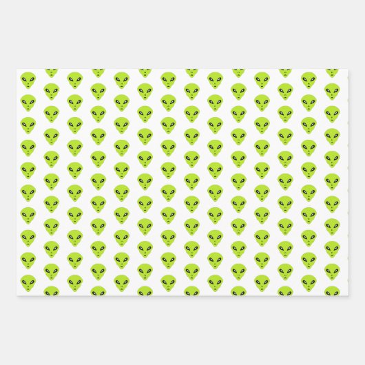 Feuille De Papier Cadeau aliens (Devant)