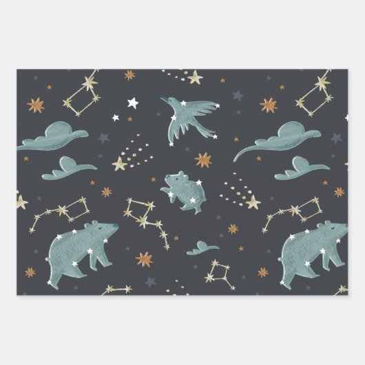 Feuille De Papier Cadeau Aller à l'espace (Devant)