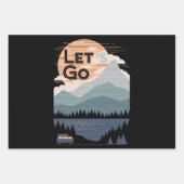 Feuille De Papier Cadeau Allez Camping, Go Camp (Devant)