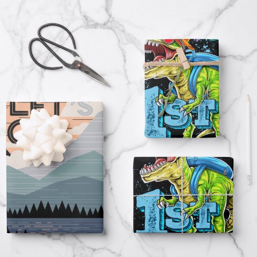 Feuille De Papier Cadeau Allez Camping, Go Camp (Recto)