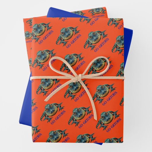 Feuille De Papier Cadeau Alligator - Go Gators (En situation)