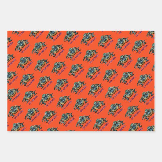 Feuille De Papier Cadeau Alligator - Go Gators (Devant)