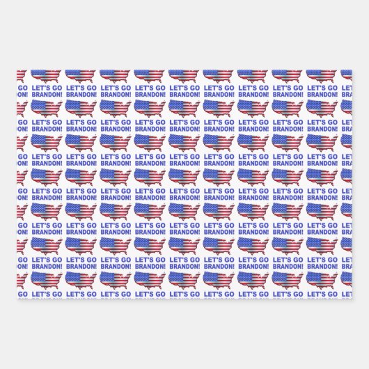 FEUILLE DE PAPIER CADEAU ALLONS BRANDON. (Devant)