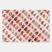 Feuille De Papier Cadeau Alphabet de Noël (Devant 2)