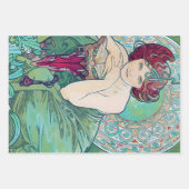 Feuille De Papier Cadeau Alphonse Mucha, Bijoux (Devant 2)