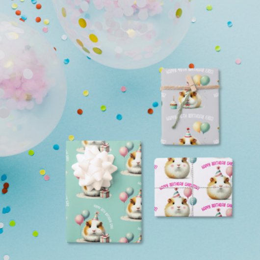 Feuille De Papier Cadeau amant de cobaye cadeau d'anniversaire