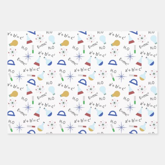 Feuille De Papier Cadeau Amateur de science (Devant)