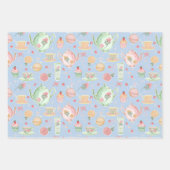 Feuille De Papier Cadeau Amateurs de thé Teapots bleus Teapots Indulgence V (Devant)