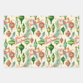 Feuille De Papier Cadeau Ambiance Ornament Rétro (Devant 2)