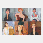 Feuille De Papier Cadeau Amedeo Modigliani - Collage de chefs-d'oeuvre (Devant 3)