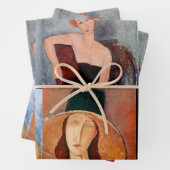 Feuille De Papier Cadeau Amedeo Modigliani - Collage de chefs-d'oeuvre (En situation)
