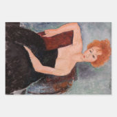 Feuille De Papier Cadeau Amedeo Modigliani - Robe de soirée pour filles rou (Devant 3)
