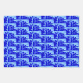 Feuille De Papier Cadeau Amelia Earhart Art numérique teint bleu (Devant 2)