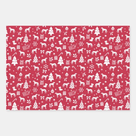 Feuille De Papier Cadeau American English Coonhound Christmas (Devant 2)