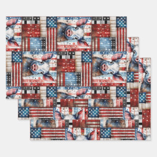 Feuille De Papier Cadeau American Pig Farm art populaire