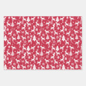 Feuille De Papier Cadeau American Staffordshire Terrier Noël (Devant 3)