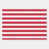 Feuille De Papier Cadeau Americana Red And White Stripes (Devant)