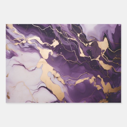 Feuille De Papier Cadeau Améthyste Royale (Devant)