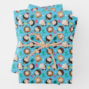 Feuille De Papier Cadeau AMIS™   Caractère Motif Chibi