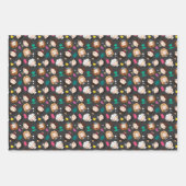 Feuille De Papier Cadeau AMIS™ | Caractère Motif Chibi (Devant)