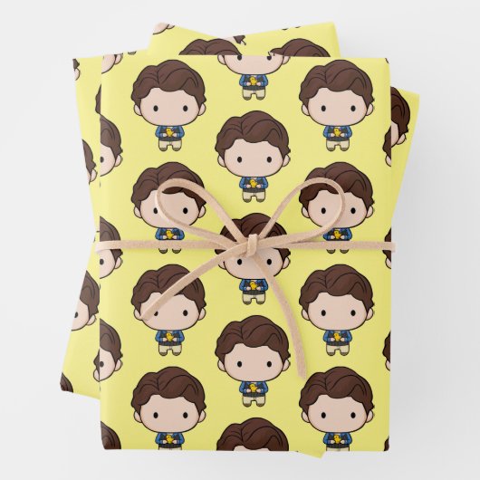 Feuille De Papier Cadeau AMIS™ | Chandler Chibi (En situation)