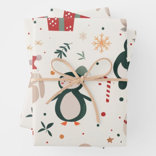 Feuille De Papier Cadeau Amis de Fête (En situation)